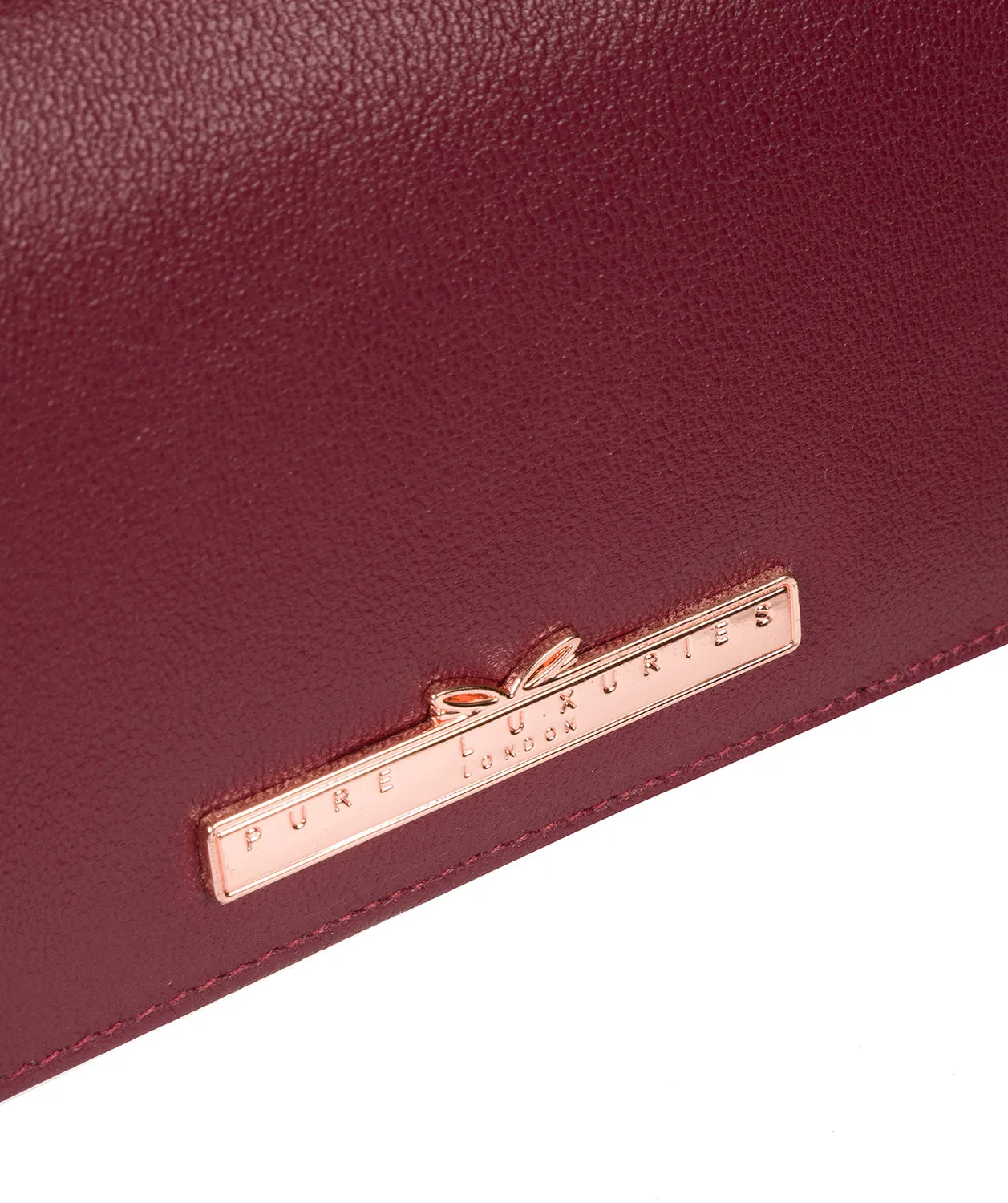 'Pipit' Pomegranate Leather Purse