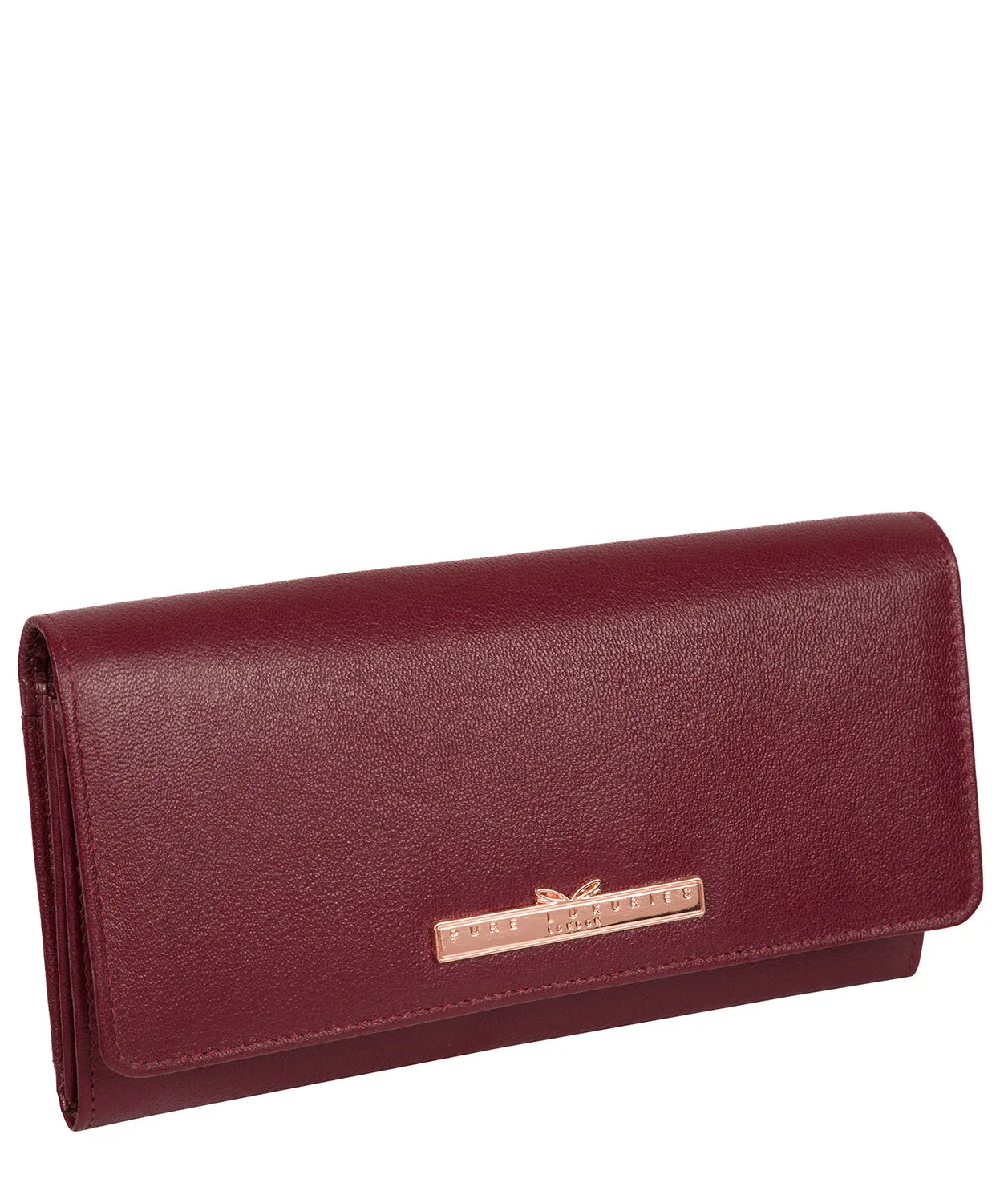 'Pipit' Pomegranate Leather Purse