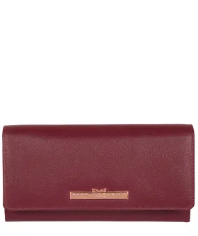 'Pipit' Pomegranate Leather Purse