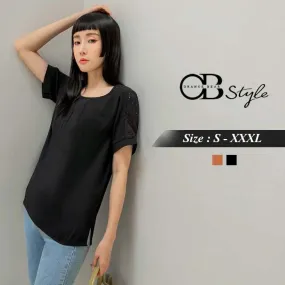 PLEATED SHORT-SLEEVE TOPS