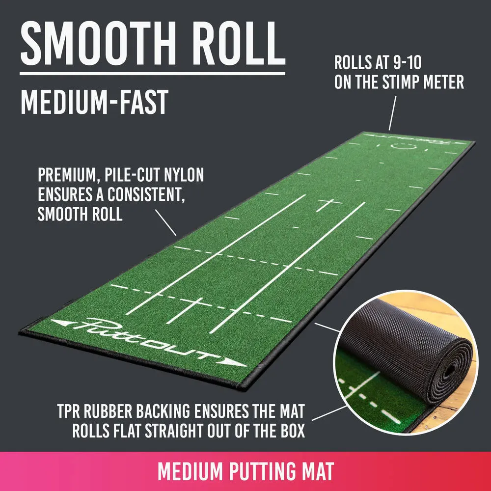 PuttOUT Medium Putting Mat - Green
