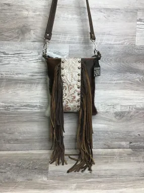 Sling Shot -front fringe and studded embossed leather  # 14390 -  sk
