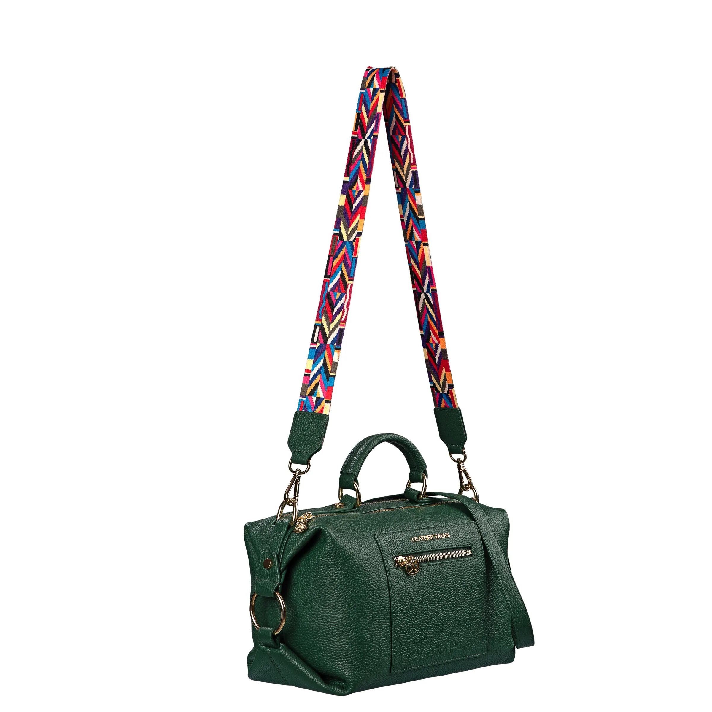 Stacy Leather Handbag For Women | Sling Purse for Women | 100% Genuine Leather Crossbody Bag | Ideal For Office, Meeting, Travel, Party | Color: Deep Green