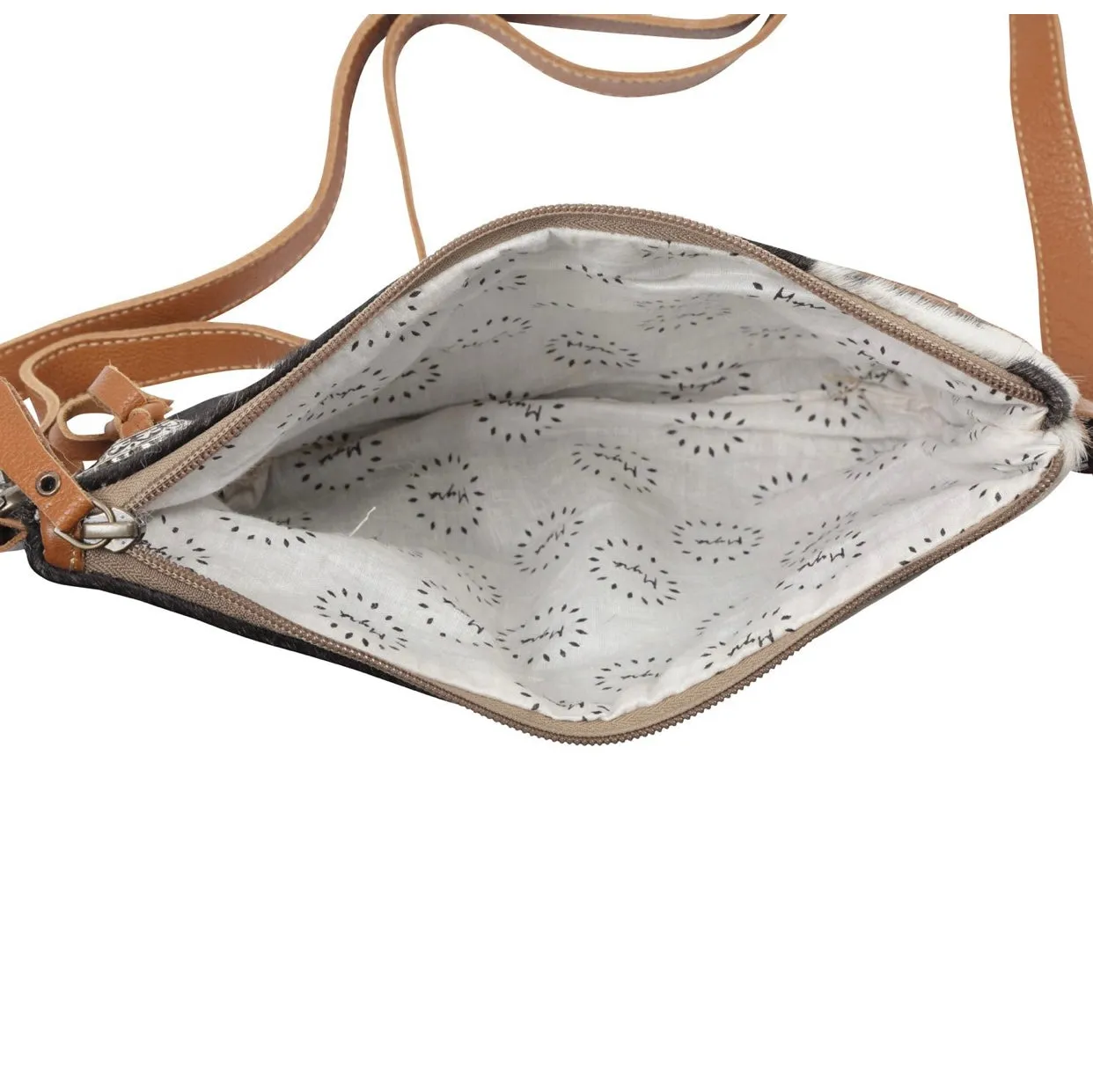 Sublime Cow Print Hand Tooled Purse