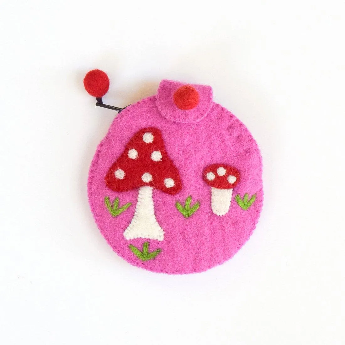 Tara Treasures Felt Mushroom Purse 13cm