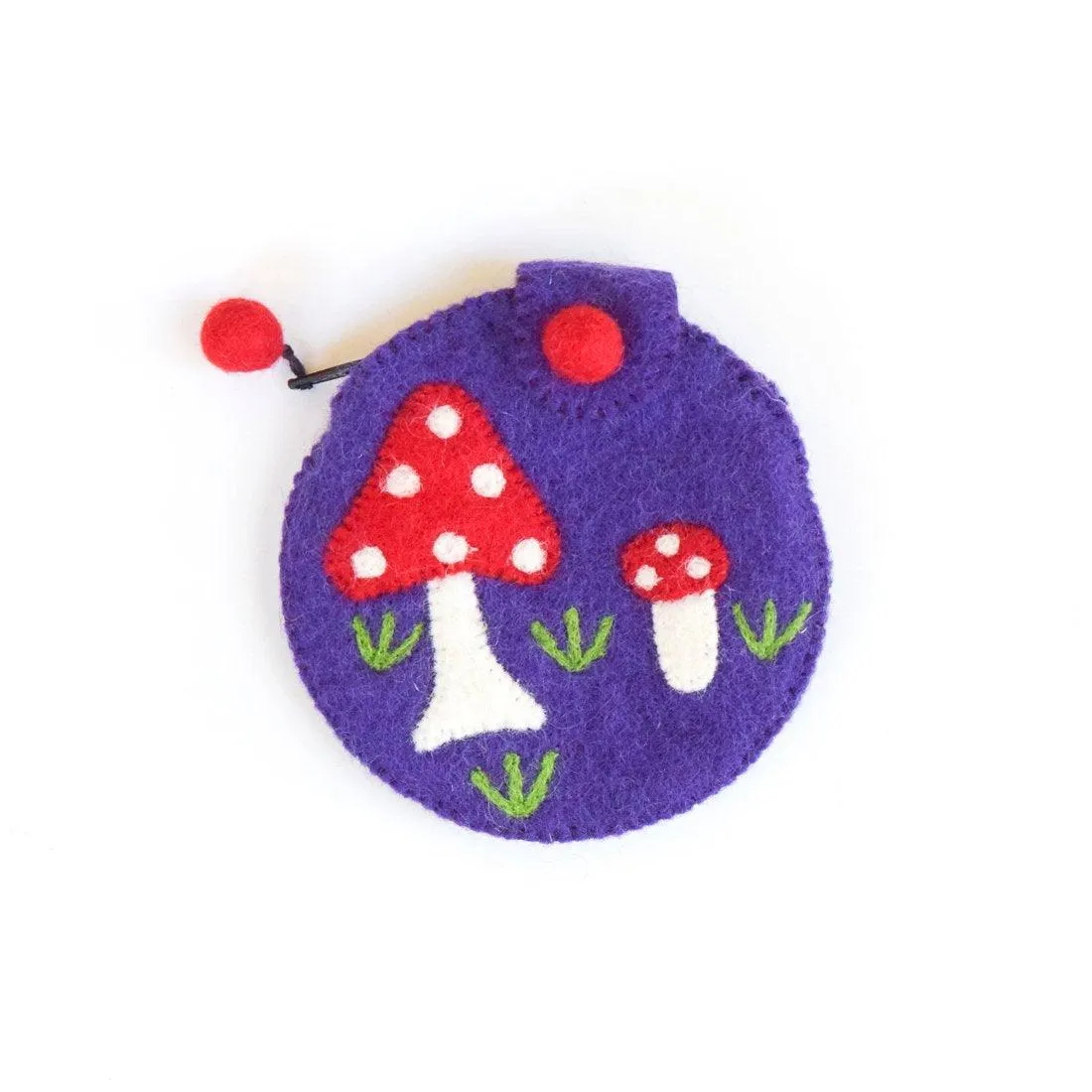 Tara Treasures Felt Mushroom Purse 13cm