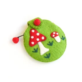 Tara Treasures Felt Mushroom Purse 13cm
