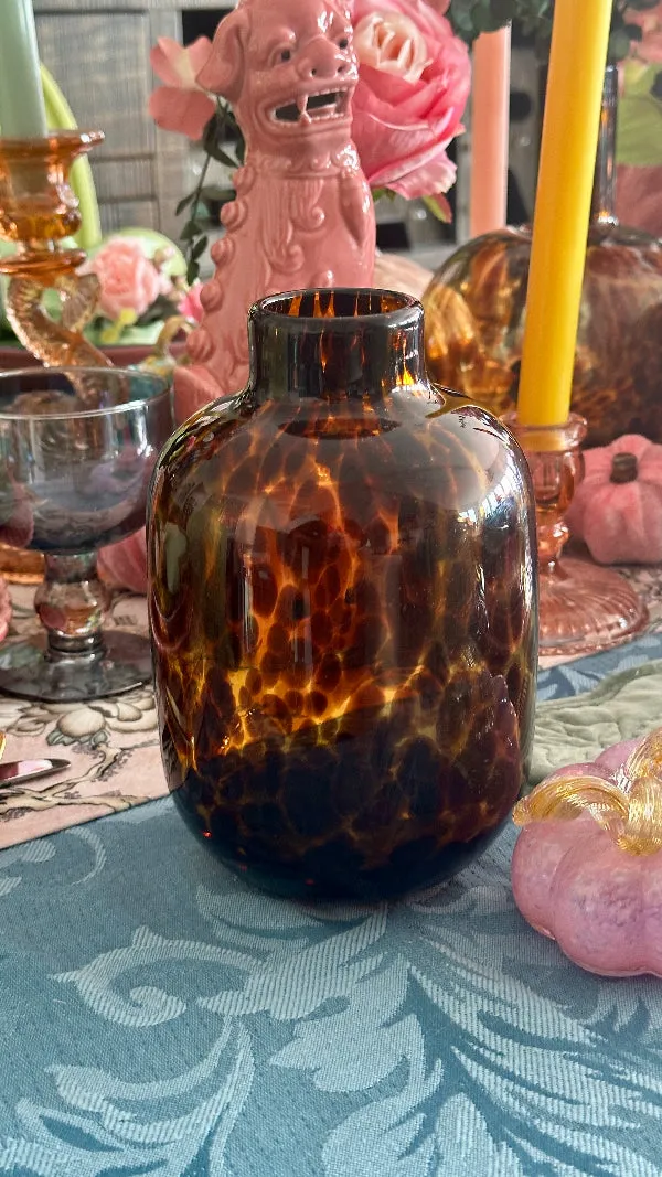 Tortoise Shell Vase - Glass