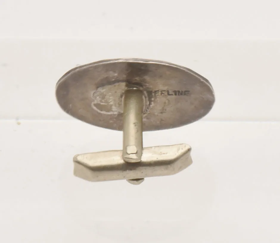 UNMATCHED Vintage Handmade Sterling Silver and Abalone Shell Cufflink