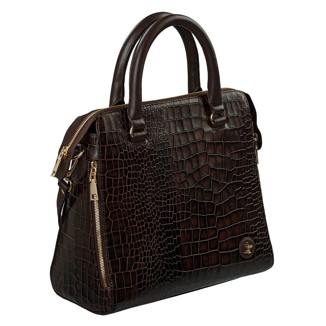 Vivian - Women's Handbag | Genuine Leather Ladies Sling Bag |Office Bag for Women | Color: Brown