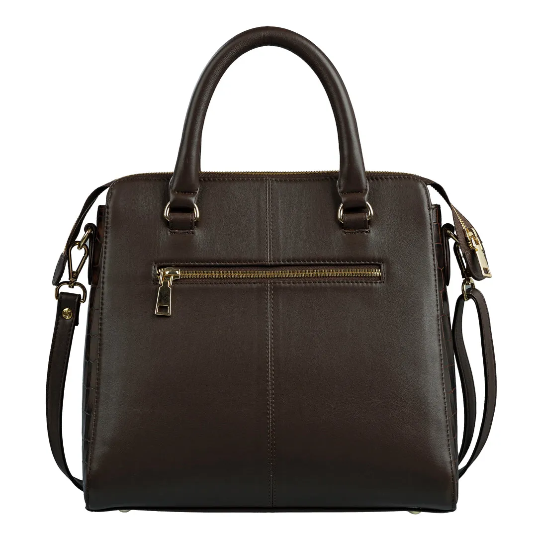 Vivian - Women's Handbag | Genuine Leather Ladies Sling Bag |Office Bag for Women | Color: Brown