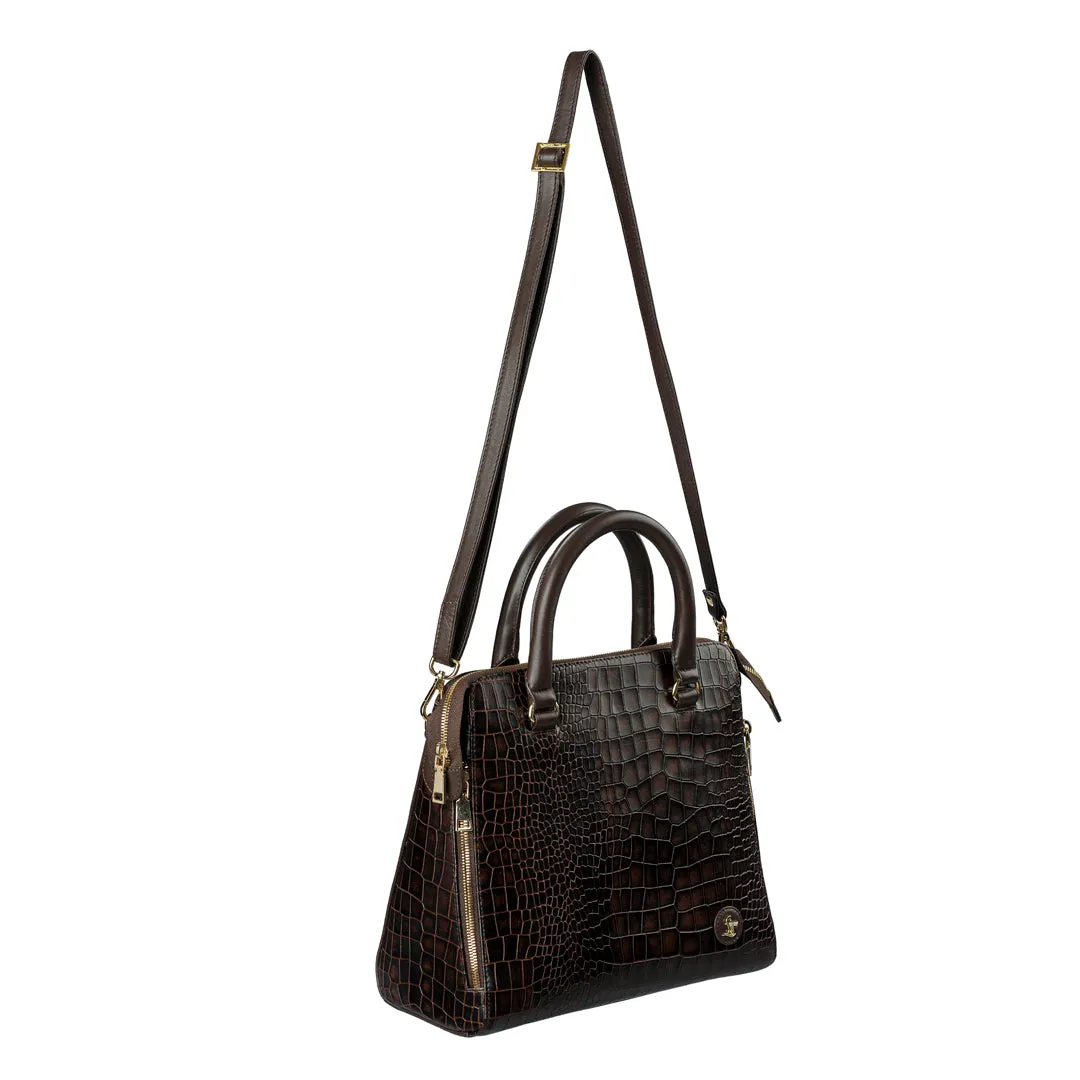 Vivian - Women's Handbag | Genuine Leather Ladies Sling Bag |Office Bag for Women | Color: Brown