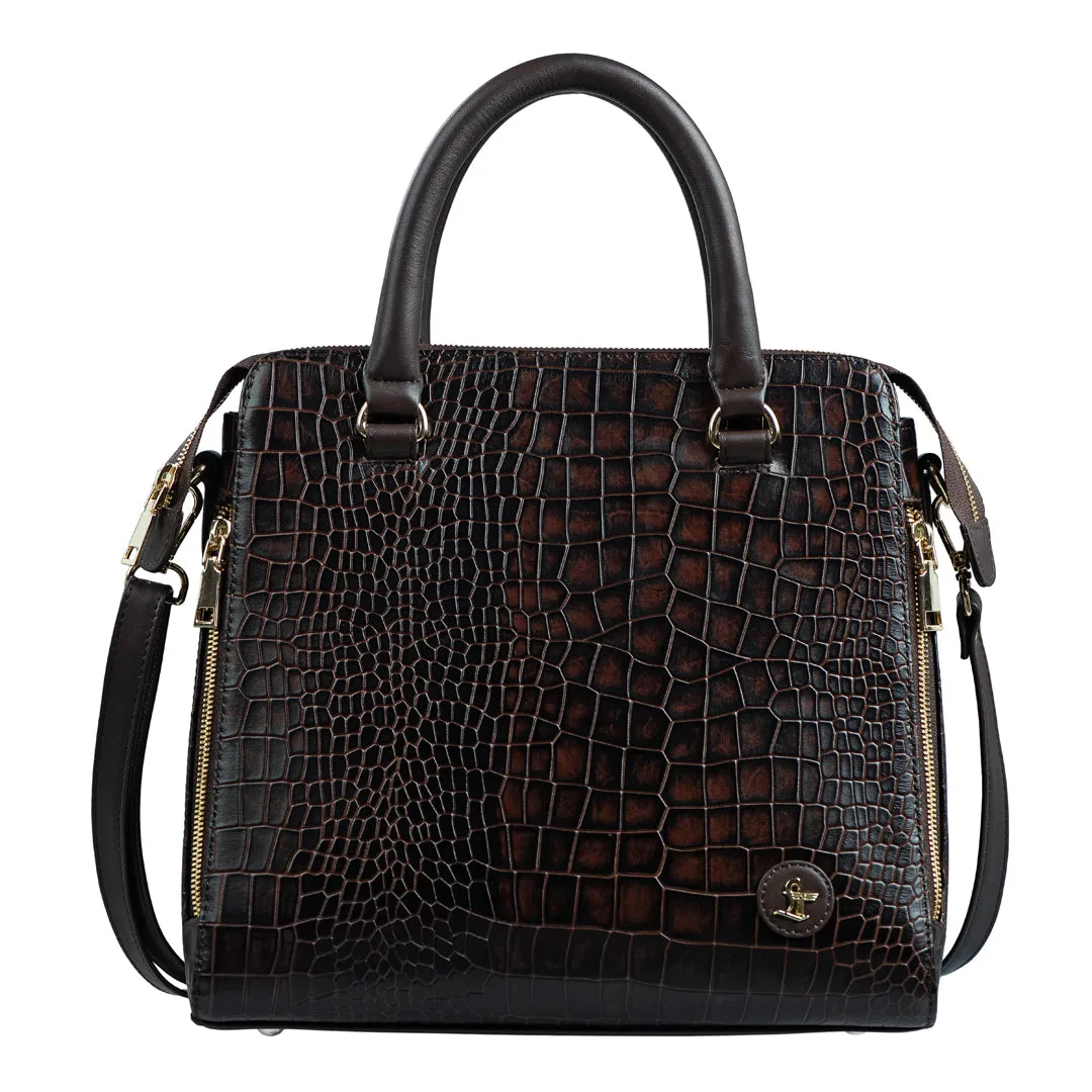 Vivian - Women's Handbag | Genuine Leather Ladies Sling Bag |Office Bag for Women | Color: Brown